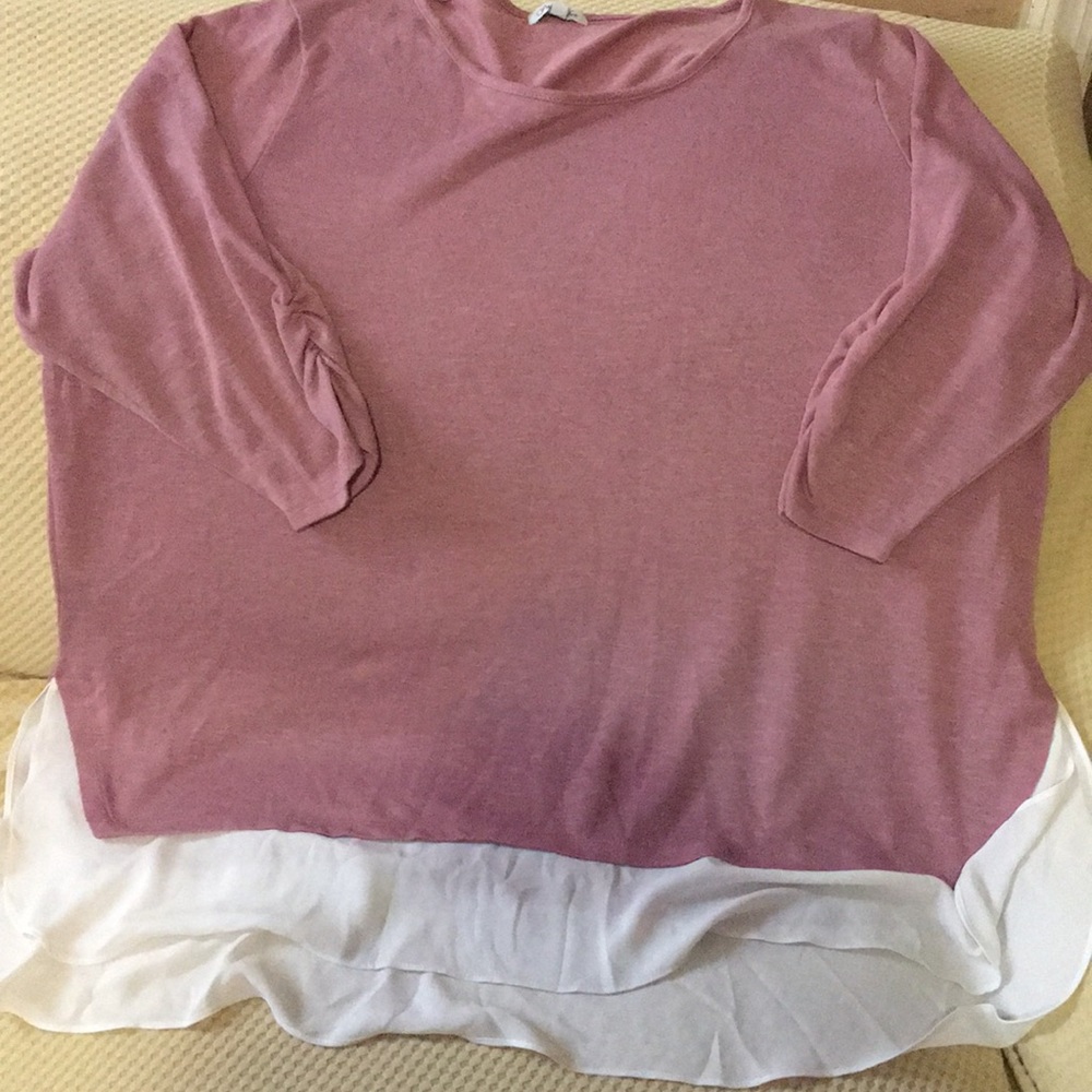 Layered look sweater